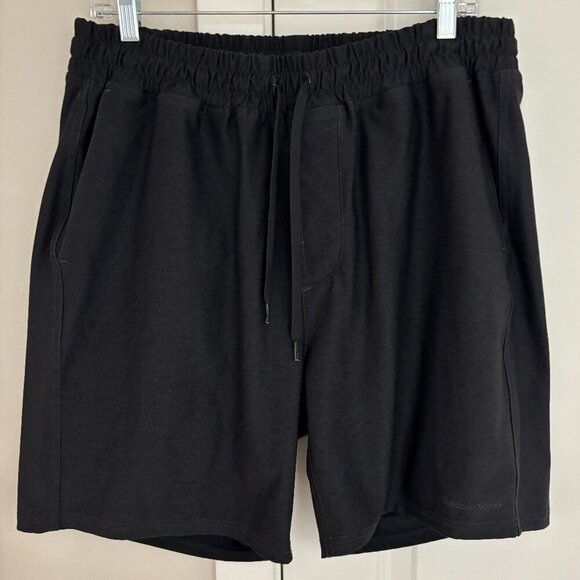 Outdoor Voices Men's All Day Cloudknit Shorts Black 7" Inseam w/ Drawstring XL - Picture 3 of 8